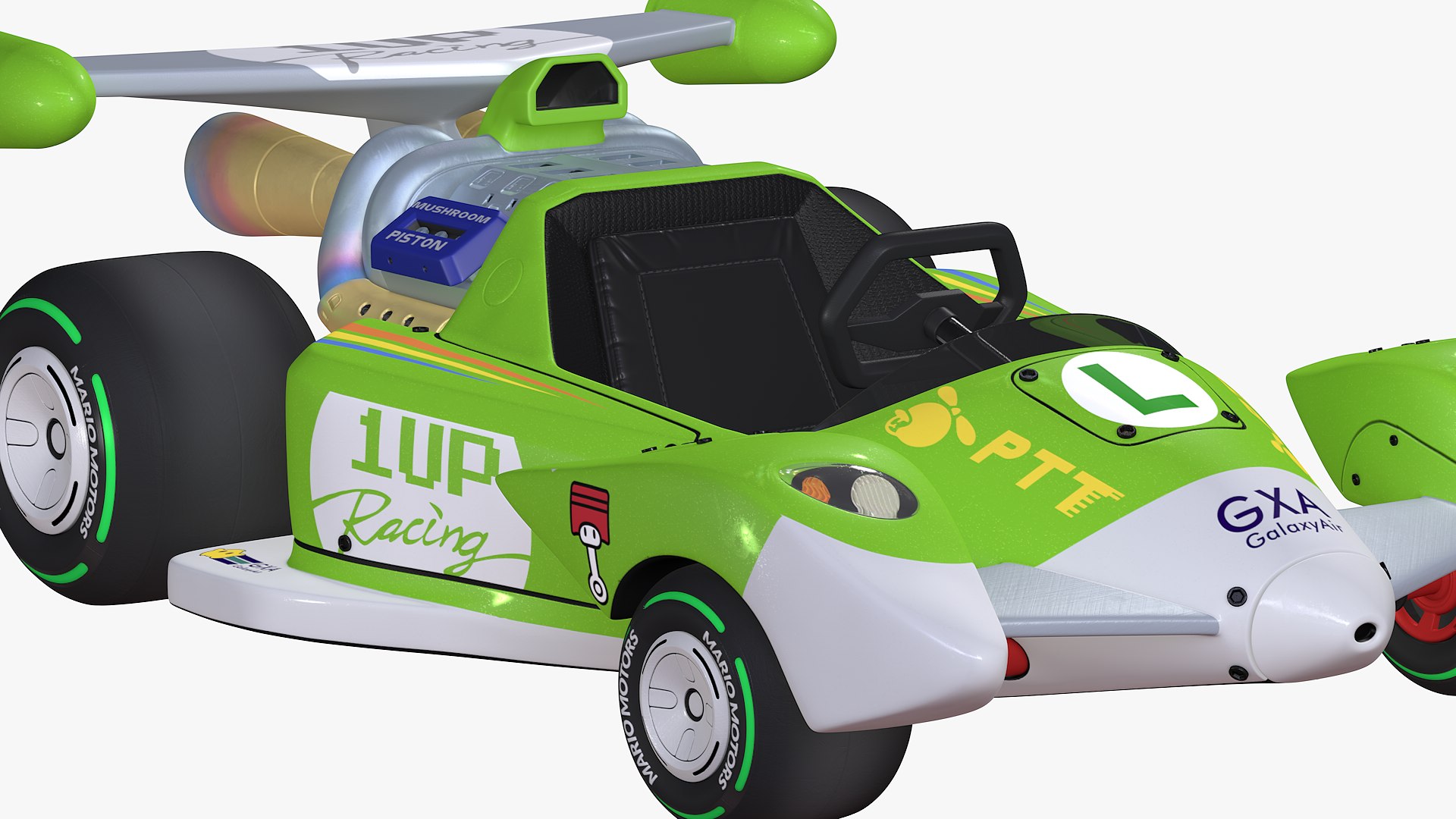3d Mario Kart Deluxe Circuit Special Luigi Vehicle 8k Turbosquid 1848305 9143