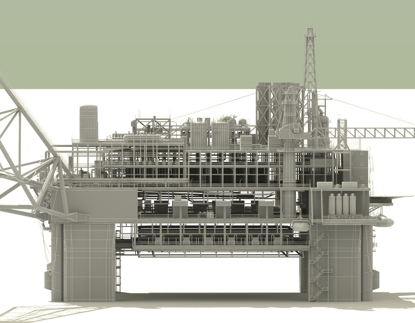 3d Oil Rig Platform