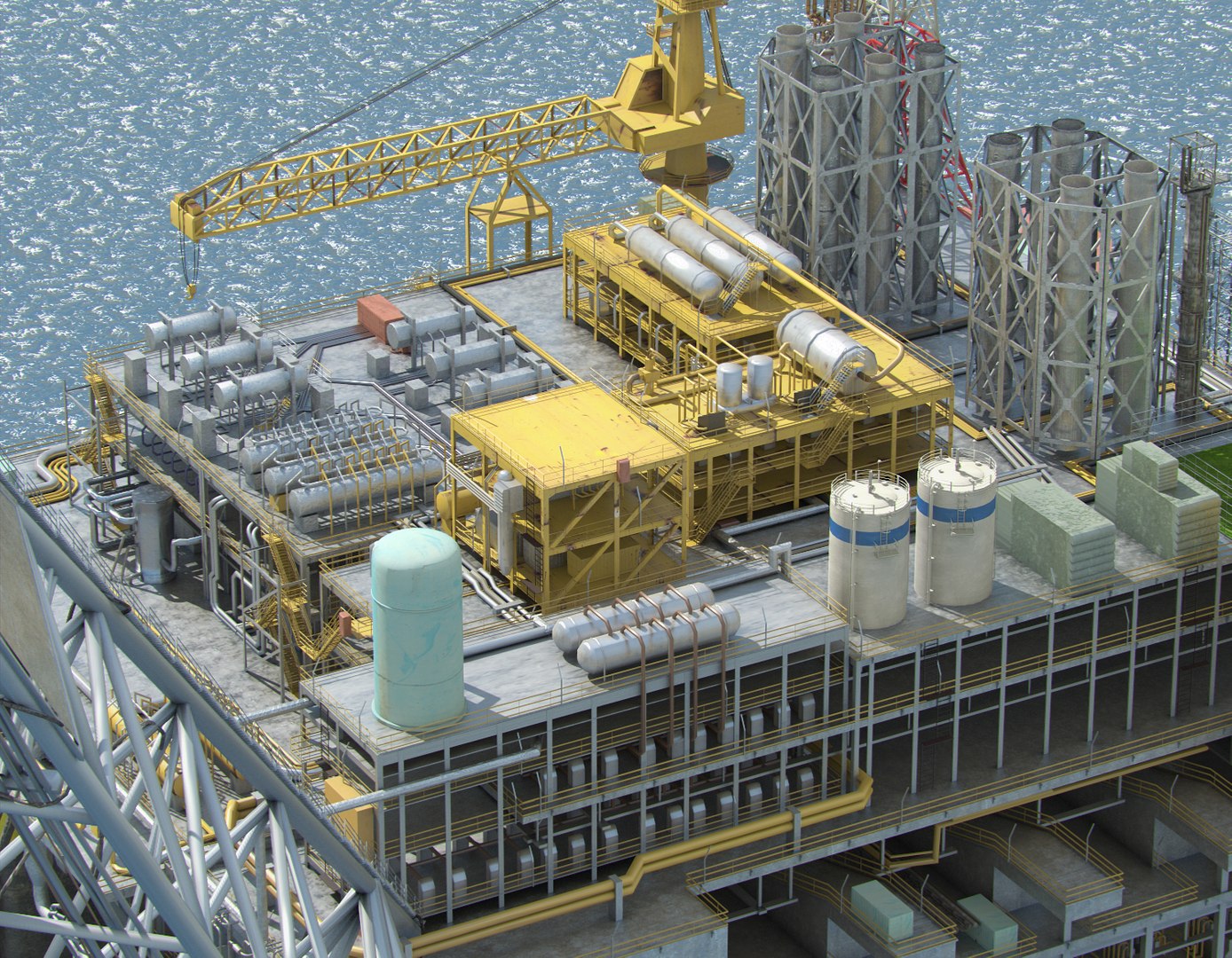 3d Oil Rig Platform