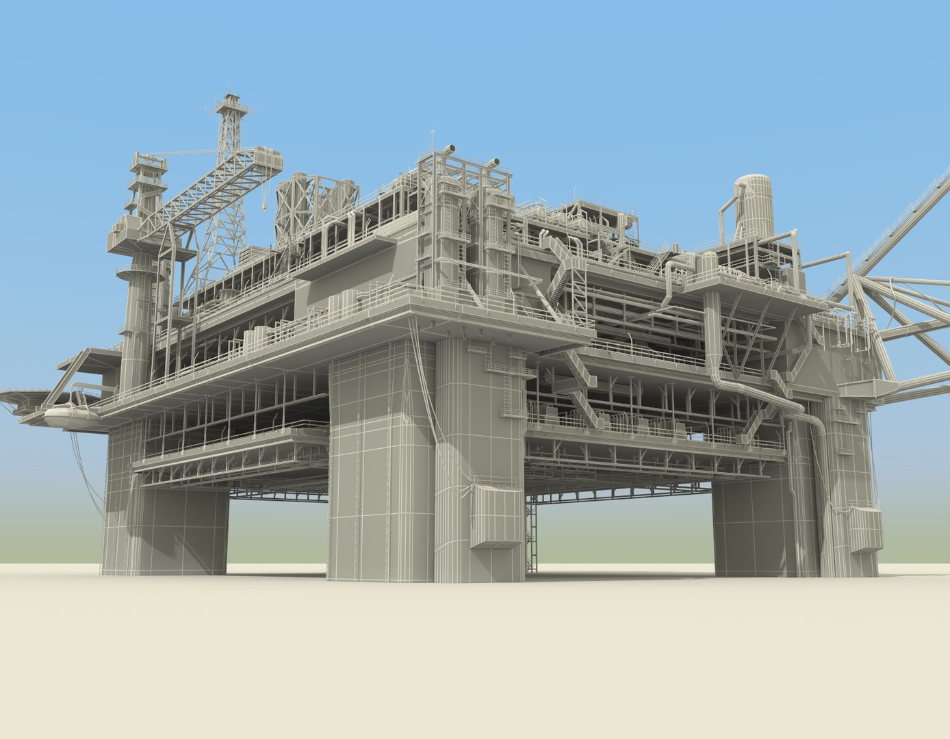 3d Oil Rig Platform