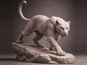 3D Panther on mid-stride - 3D Print model
