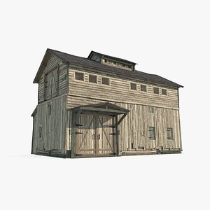Old style building warehouse 3D