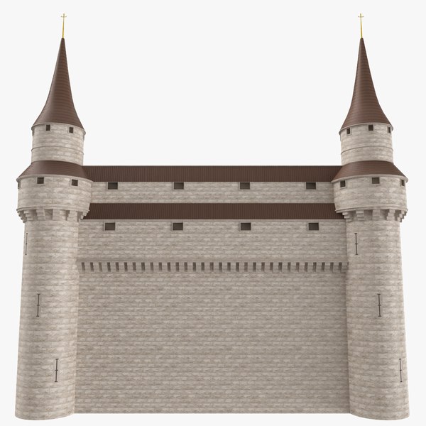 castle wall 3D model