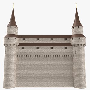 Castle Wall 04 3D Model