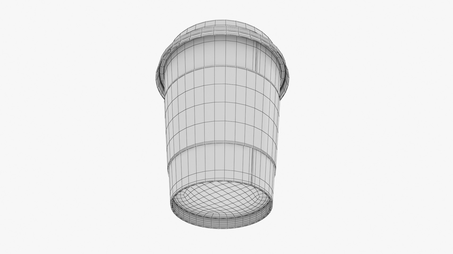 3D Model Paper Coffee Cup Blank With White Lid - TurboSquid 2200758