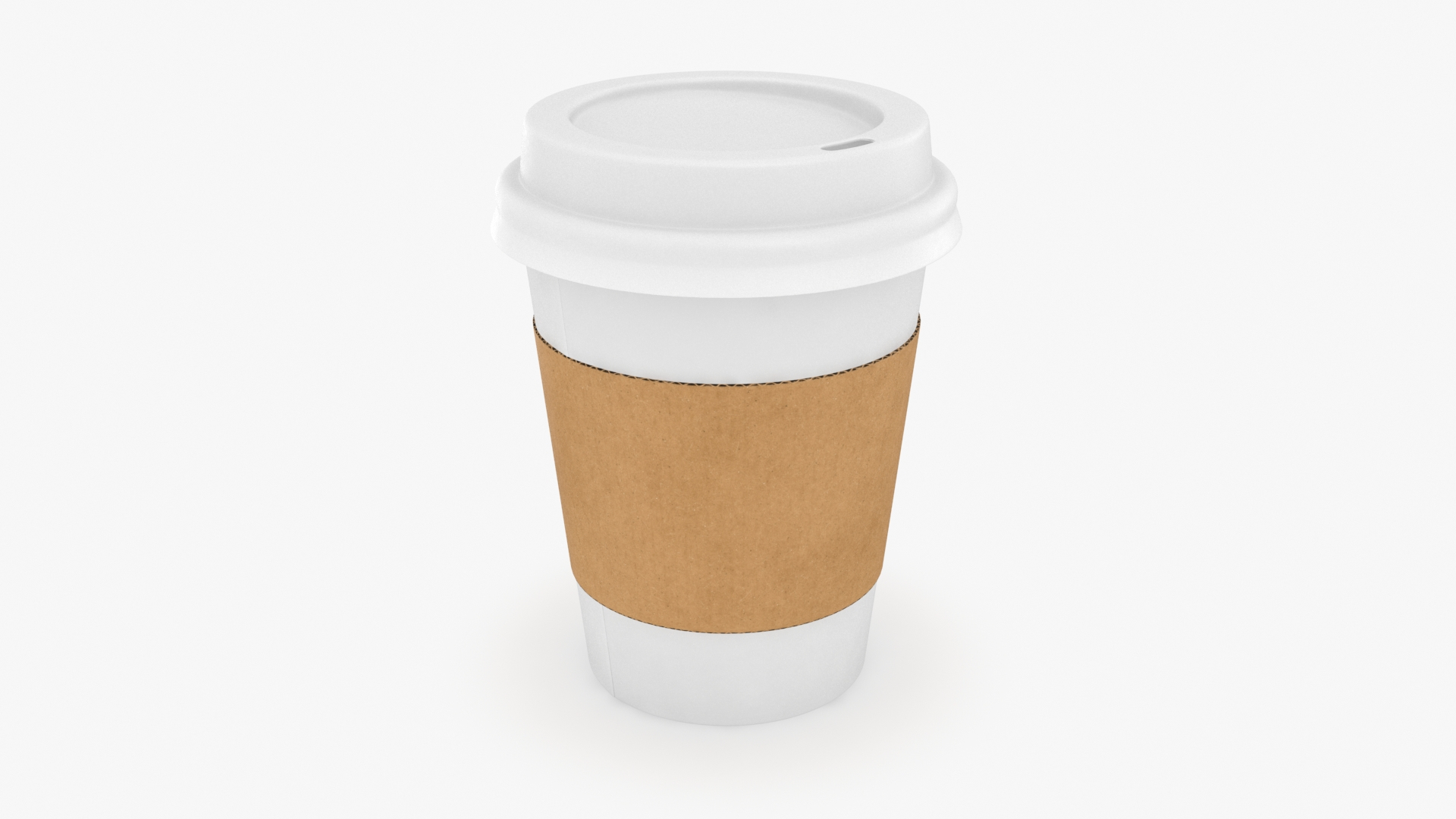 3D Model Paper Coffee Cup Blank With White Lid - TurboSquid 2200758