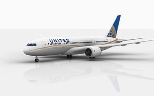 3D model boeing 787 dreamliner united