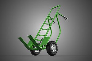 TWO 2 WHEEL HAND TRUCK BARROW HANDTRUCK TROLLEY FORK CART DOLLY model