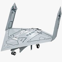 Northrop Grumman X-47B UCAS-D Drone Rised Wings PBR
