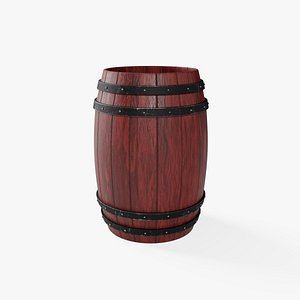 3D model Wooden Barrel - Cherry Wood