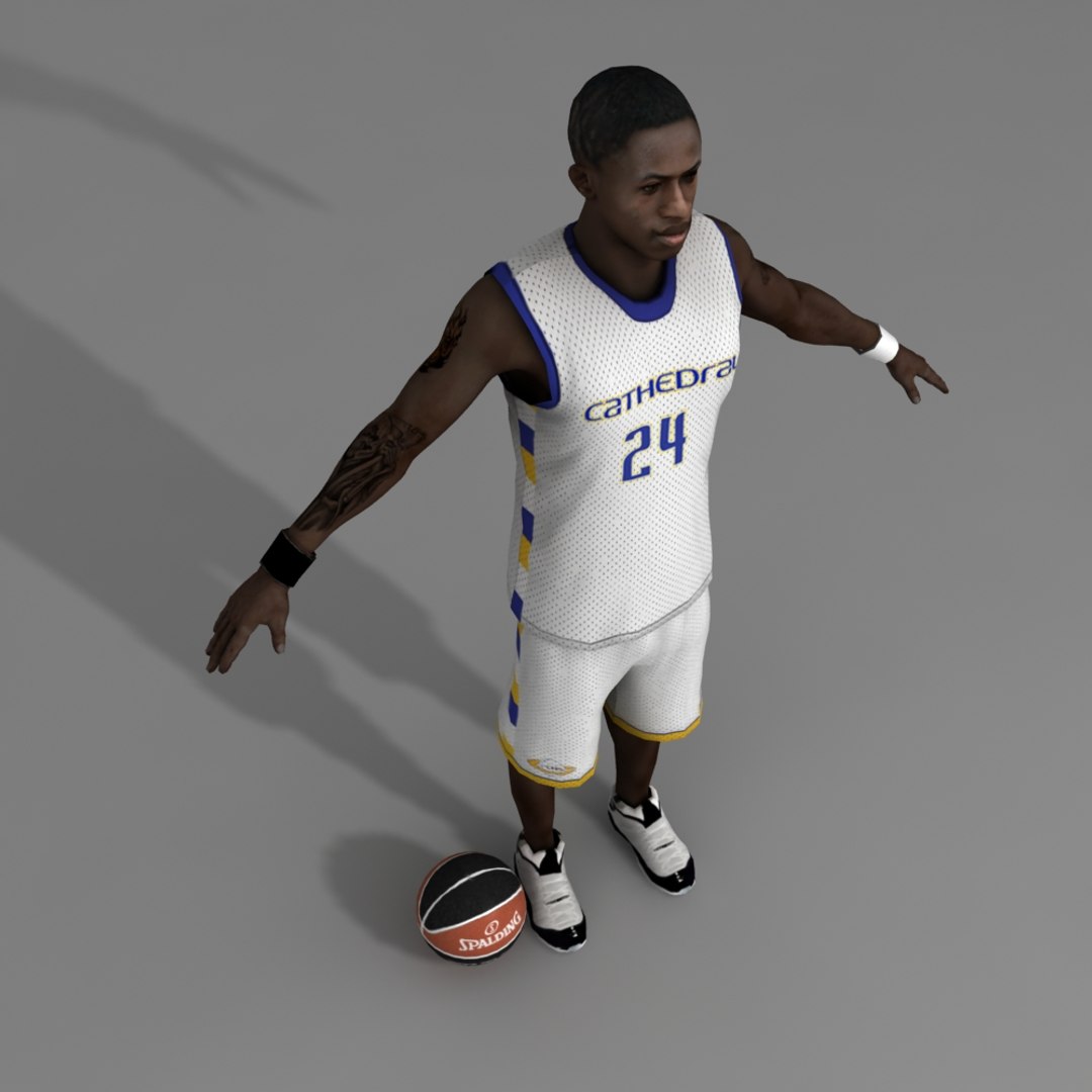 Rigged Basketball Player 3d Model
