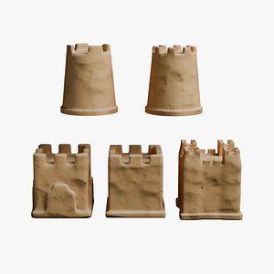Sand castles 3D model