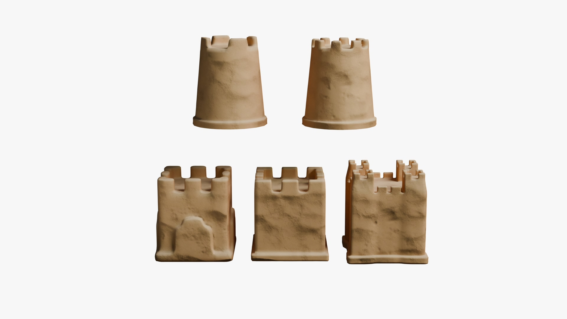 Sand Castles 3D Model - TurboSquid 2249185