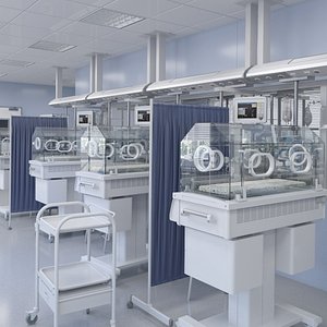 3D model Hospital Baby Ward Room 1