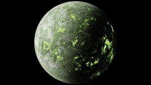 8K Alien Radioactive Planet 3 3D model