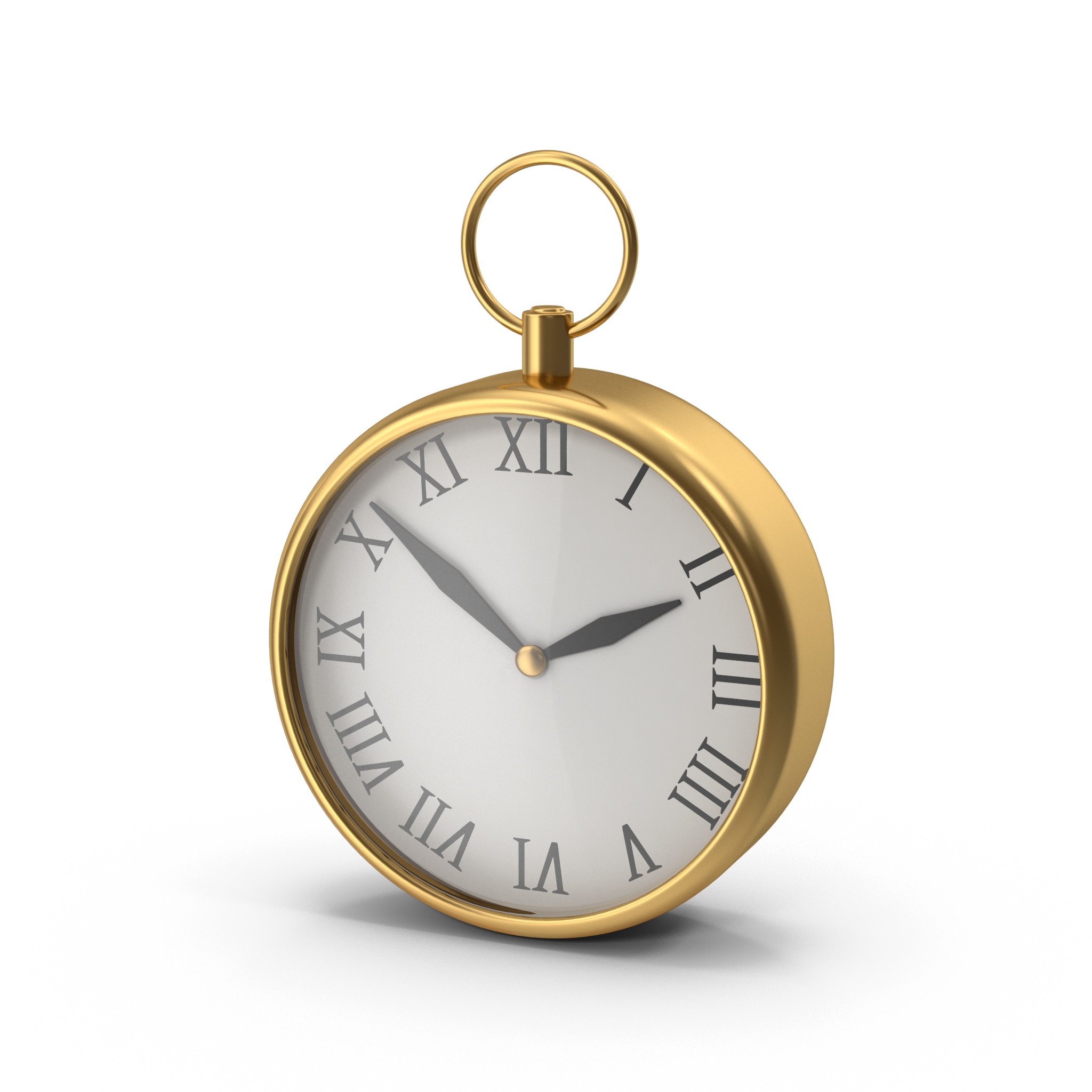 3D Gold Hanging Clock - TurboSquid 1959740