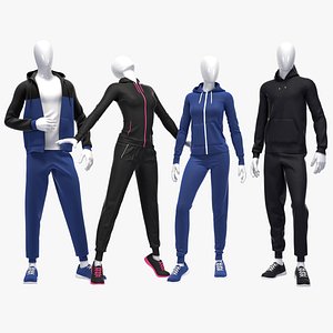 set sport suits 3D model