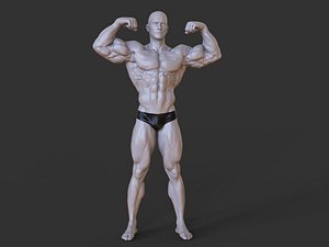 3D model Bodybuilder Pose-05