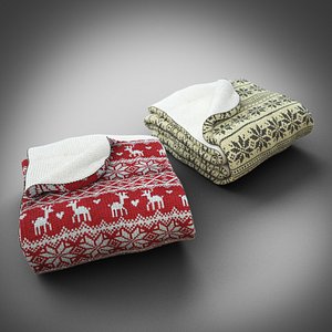 3d model scandinavian blanket fold