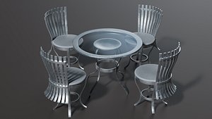 3D Table and Chair Set