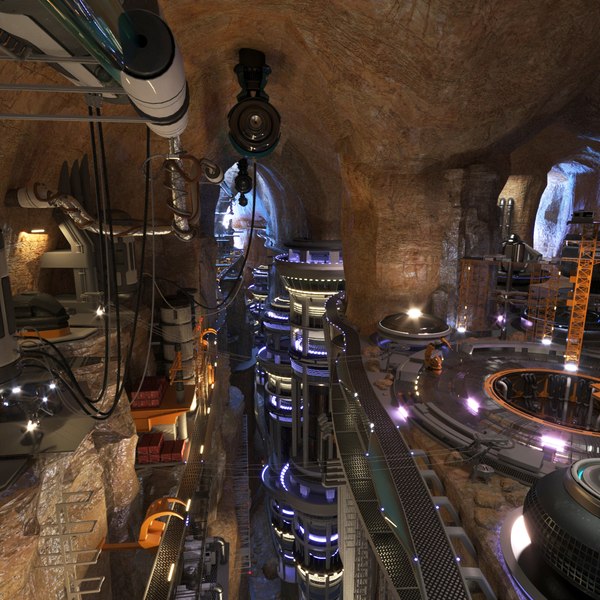 The Secret Future City is a base in a Cave 3D model