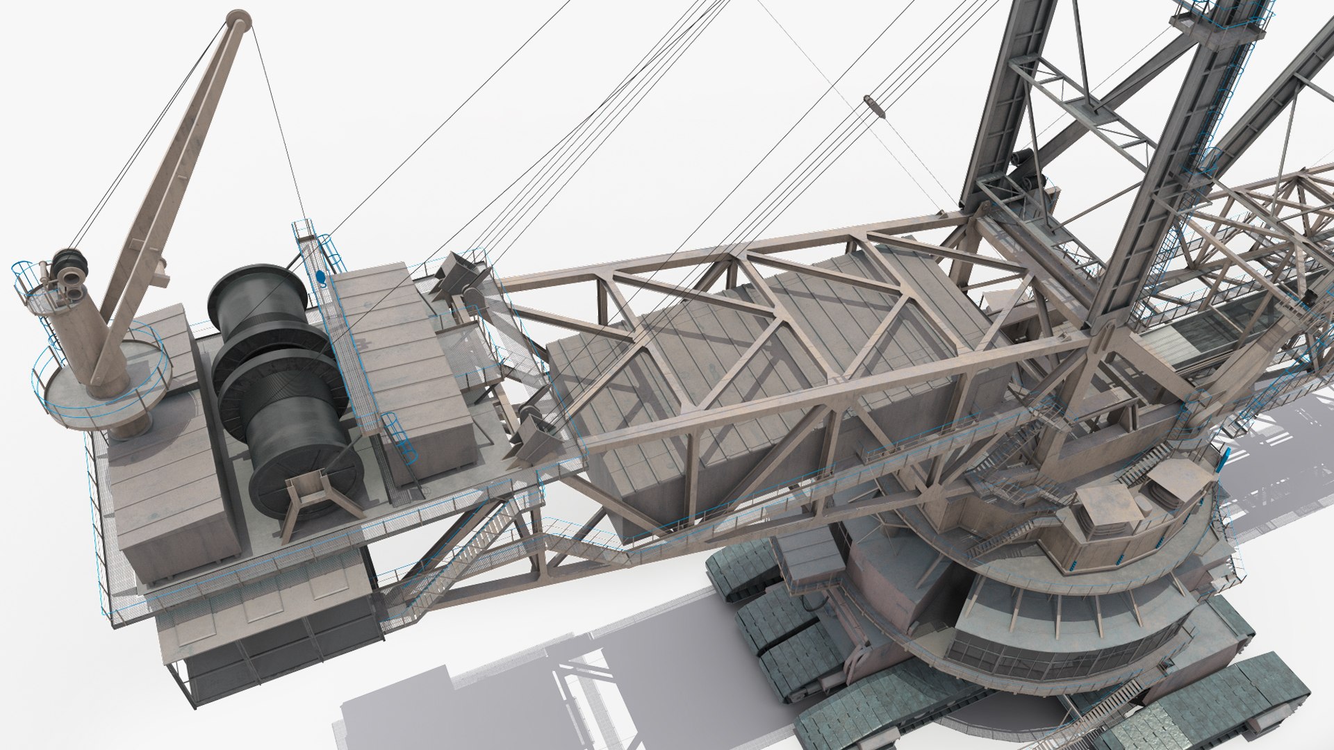 Giant Bucket-Wheel Excavator Rigged 3D Model - TurboSquid 2385565