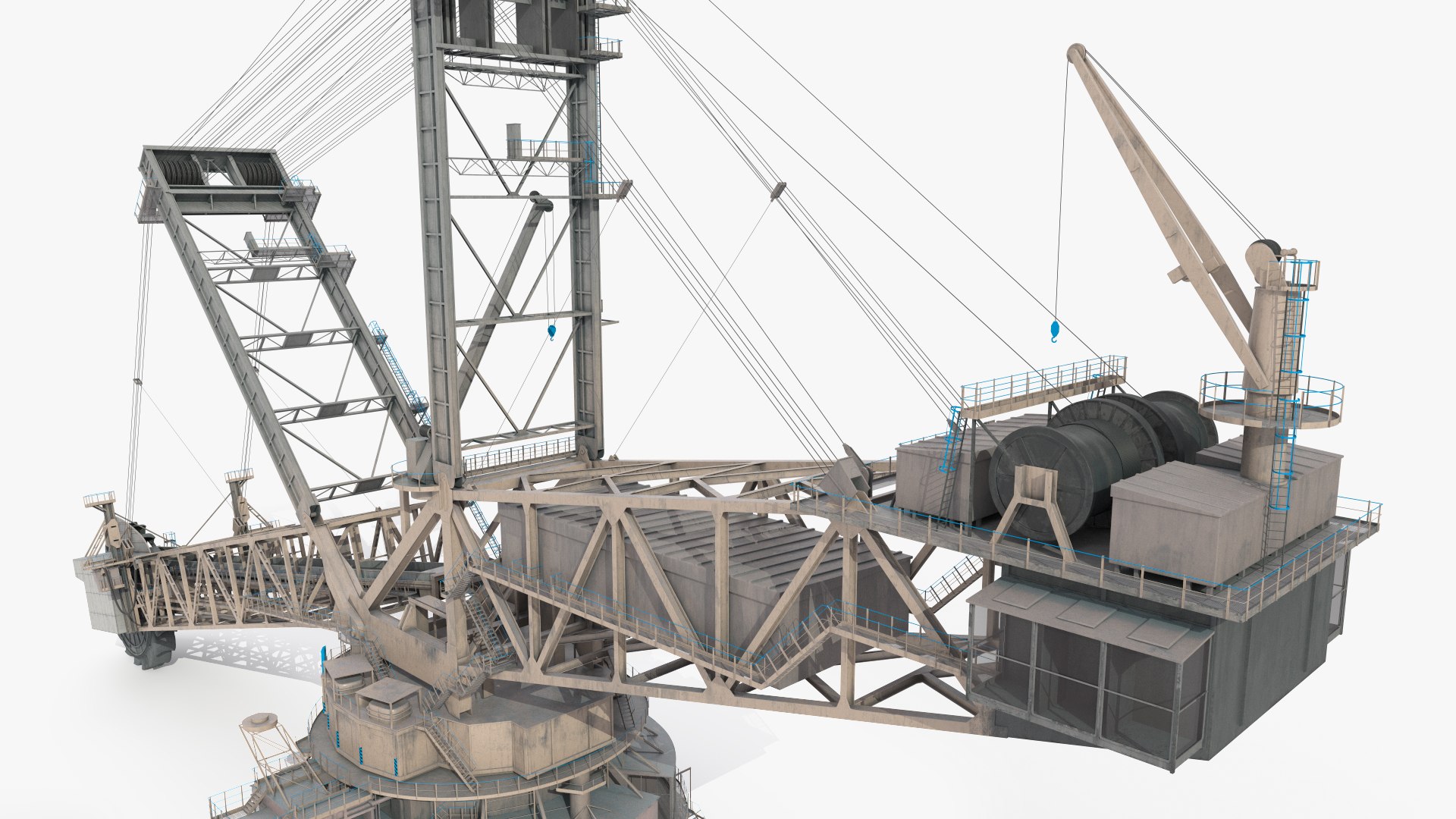 Giant Bucket-Wheel Excavator Rigged 3D Model - TurboSquid 2385565