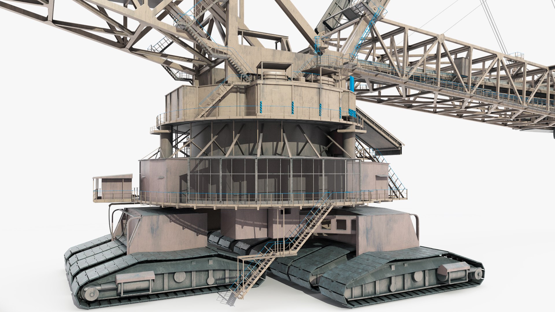 Giant Bucket-Wheel Excavator Rigged 3D Model - TurboSquid 2385565