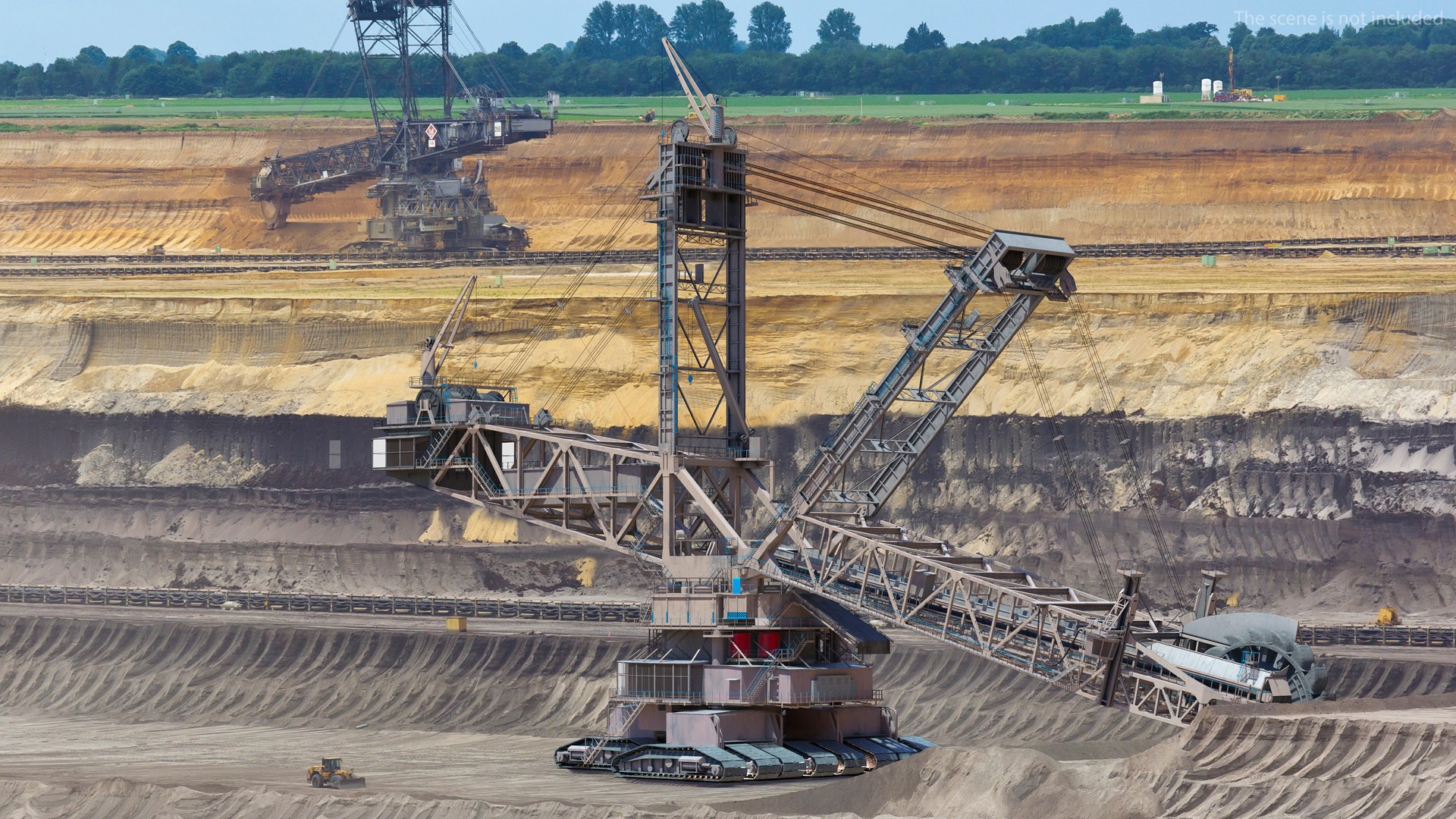 Giant Bucket-Wheel Excavator Rigged 3D Model - TurboSquid 2385565