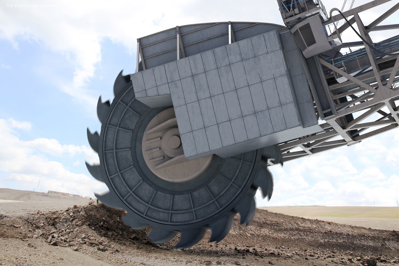 Giant Bucket-Wheel Excavator Rigged 3D Model - TurboSquid 2385565