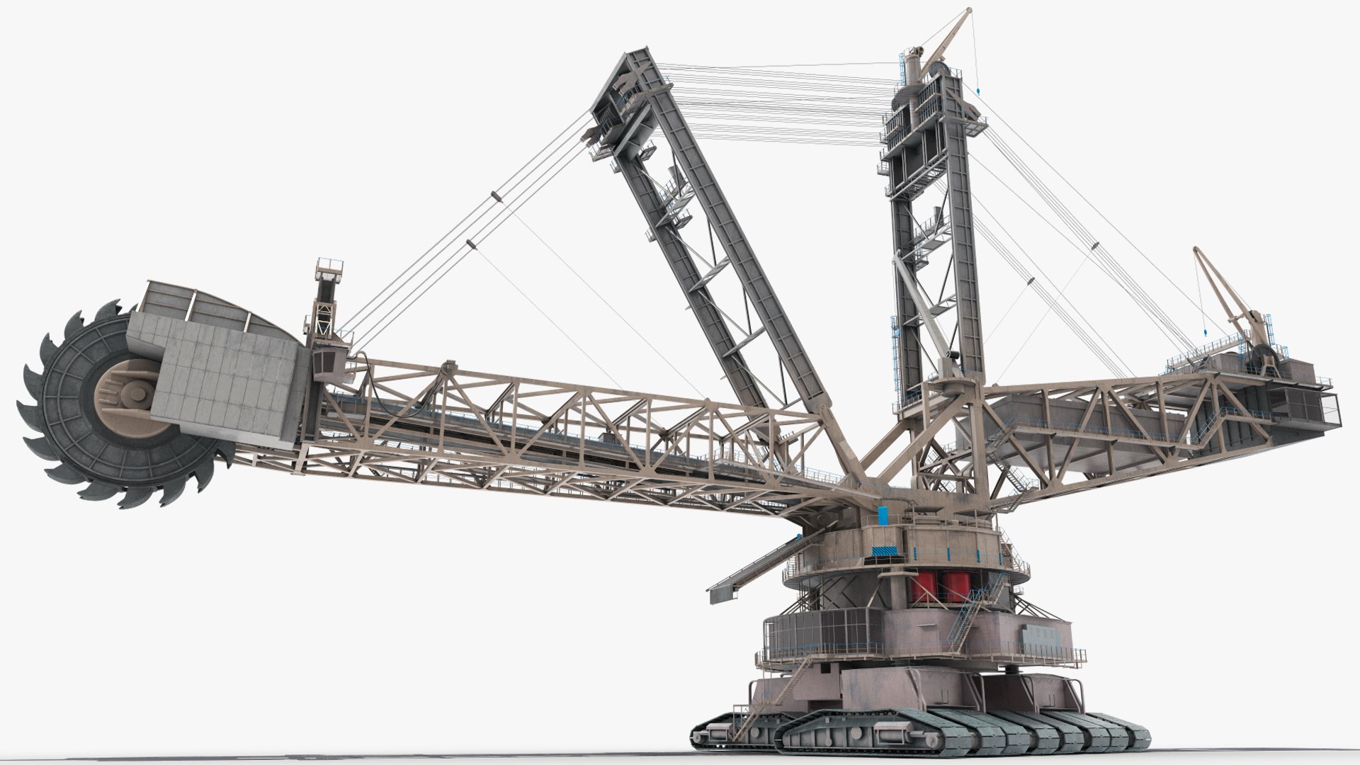 Giant Bucket-Wheel Excavator Rigged 3D Model - TurboSquid 2385565