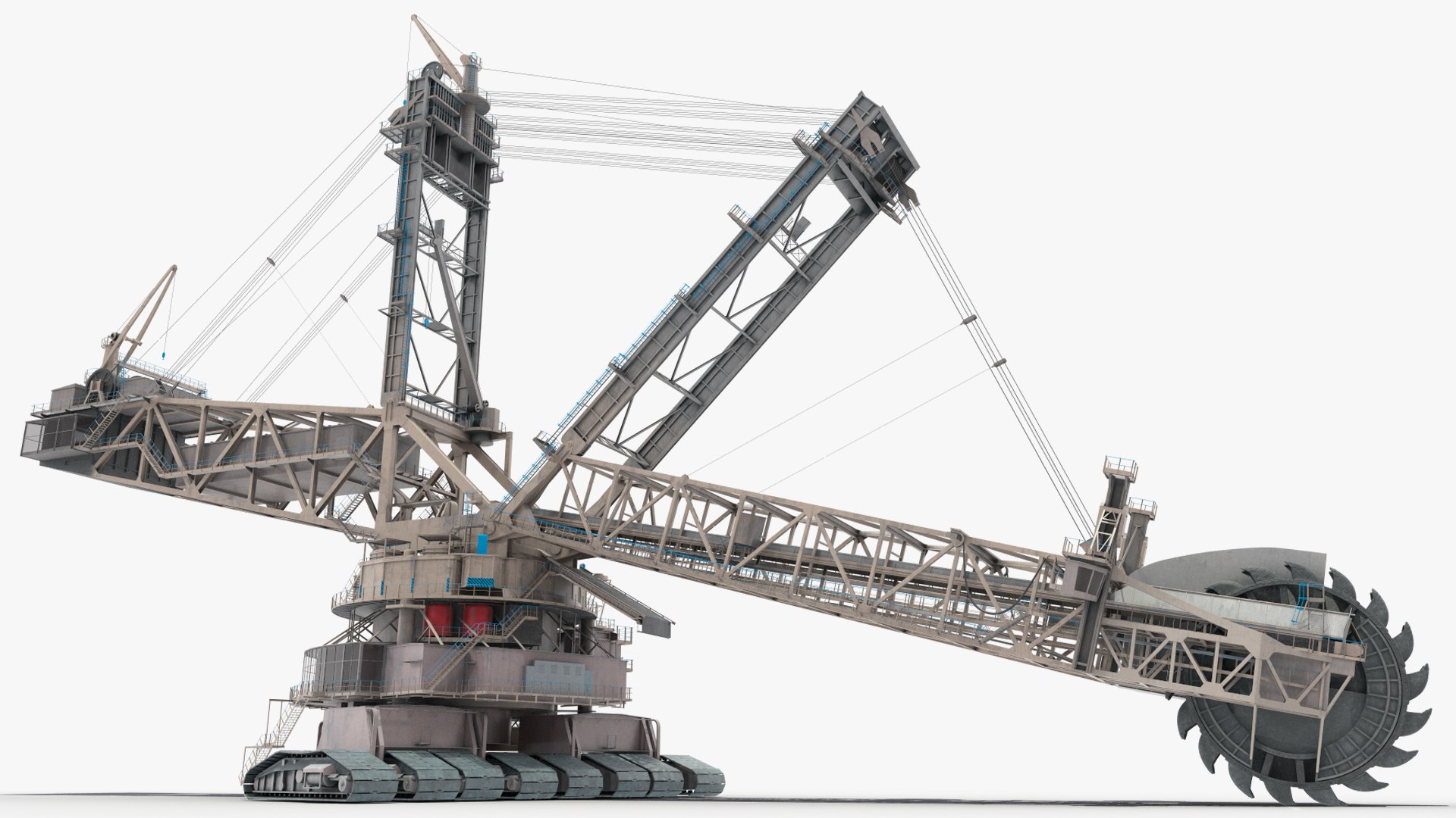 Giant Bucket-Wheel Excavator Rigged 3D Model - TurboSquid 2385565