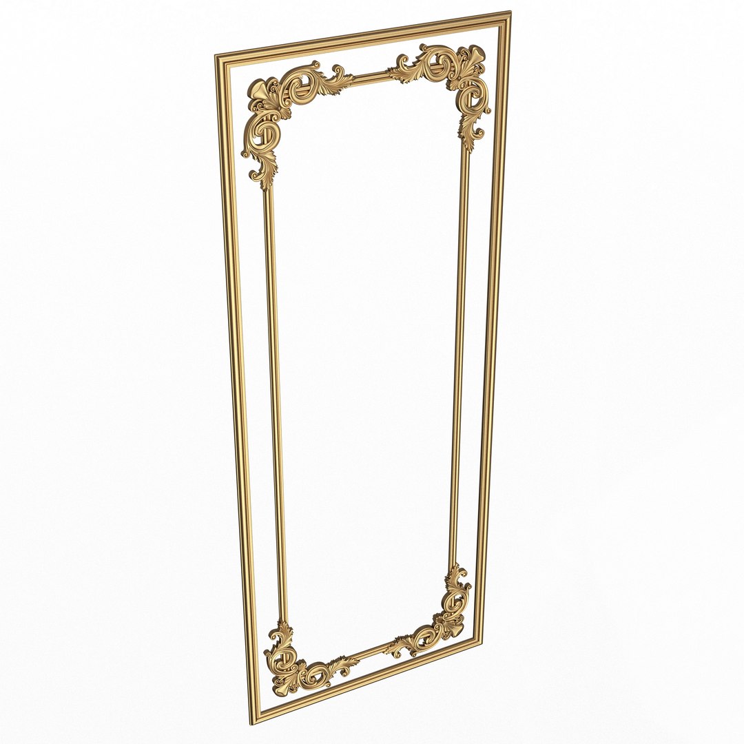 3D Boiserie Carved Decoration Panel 07 Model - TurboSquid 2158517