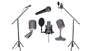 3D Microphone collection 2 model