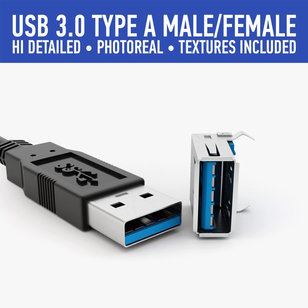 3d model usb connectors pack