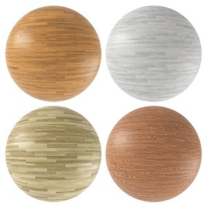 Parquet - Laminate - Wooden floor 4 in 1 3D
