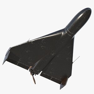 Suicide Drone Shahed 136 Black Rigged for Maya 3D model
