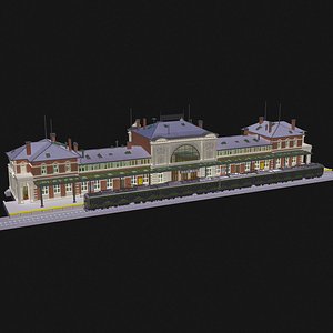 Vintage Station and Train 4K 3D