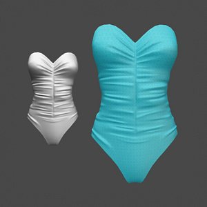 3D blue swimsuit model