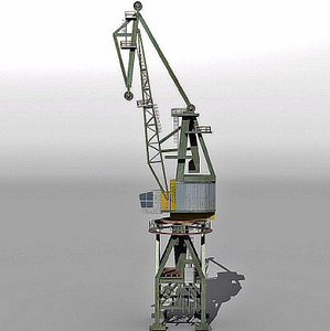 dock crane 3d 3ds