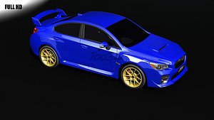 subaru wrx sti 3d max