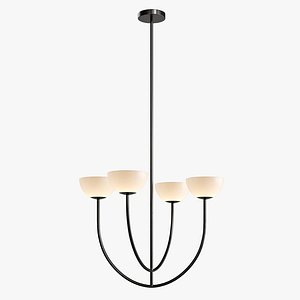 Poem 4 lamp chandelier 3D model