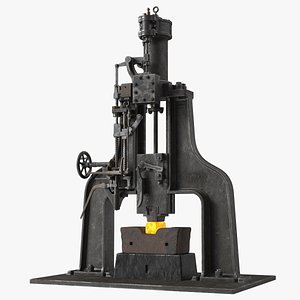 3D Vintage Industrial Steam Hammer