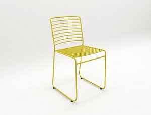 Yellow Metal Hollow Chair Hamm Design