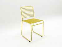 Yellow Metal Hollow Chair Hamm Design