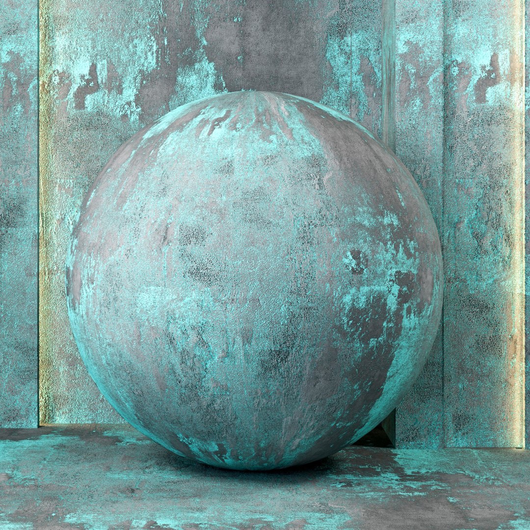 3D Model Oxidized Copper Texture - 4K PBR Seamless - TurboSquid 2370825