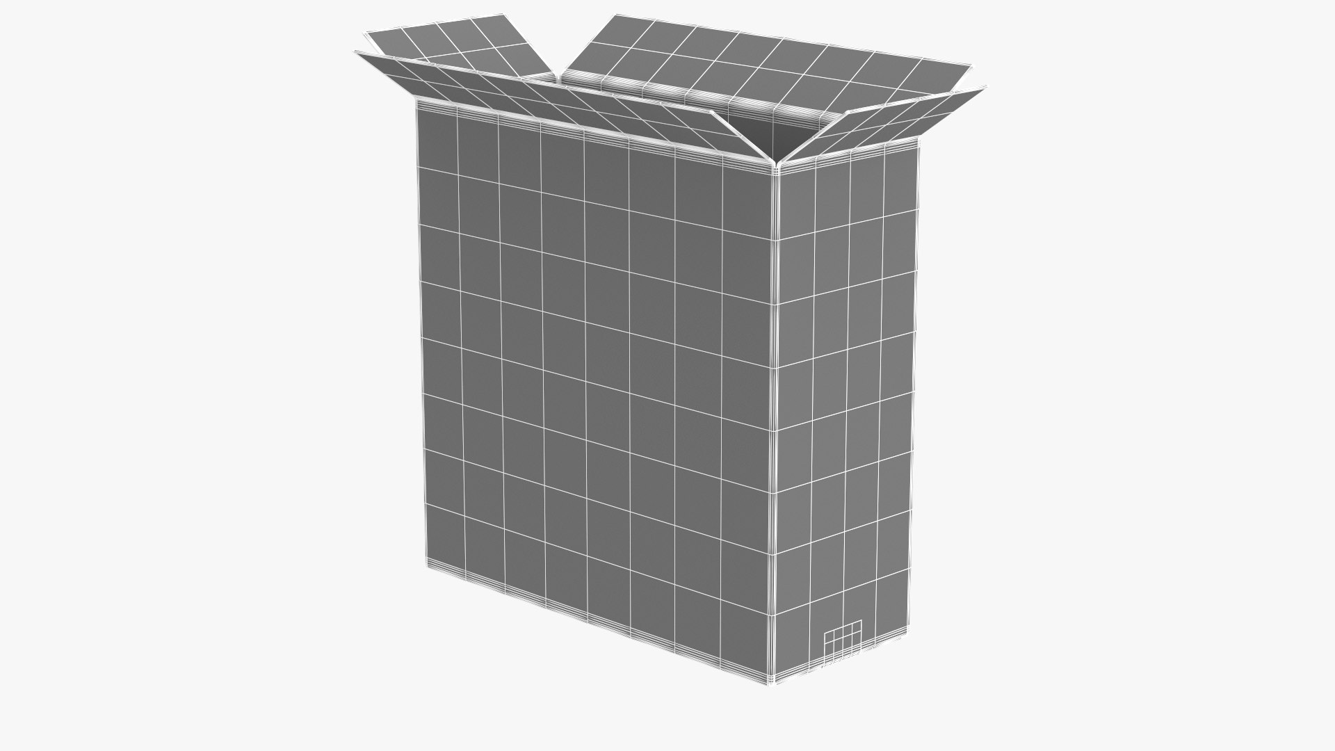 3D Cardboard Box 50x20x50 Half Open model https://p.turbosquid.com/ts-thumb/kp/1twgBK/Ik/wire1/png/1767056433/1920x1080/fit_q87/3a1af1209f91897a683627b3bfb4a8e7d3b8cf5e/wire1.jpg