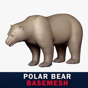 Polar Bear Base Mesh 3D 3D model