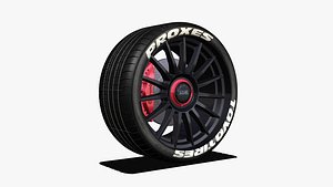 3D OZ Rim and Toyo tire model