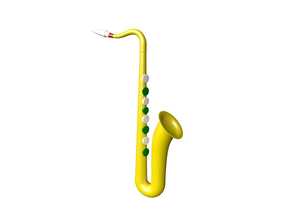 3d cartoon saxophone